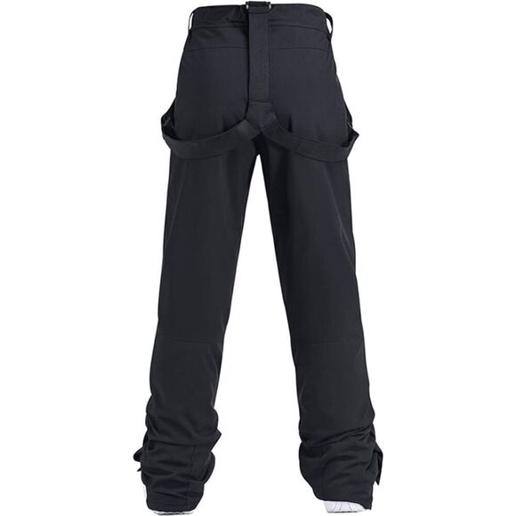 HOTIAN Size XL Womens Black Snow Pants Insulated Waterproof Ski Bibs Winter Warm - Picture 10 of 10